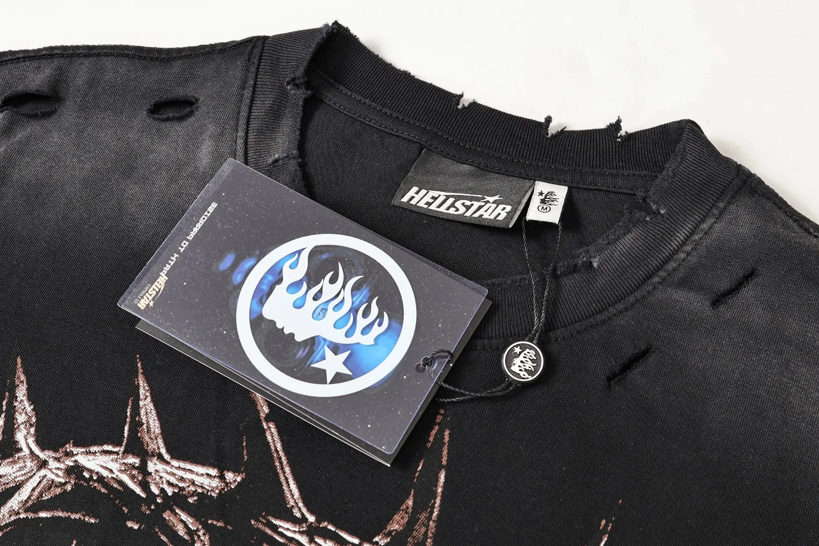 9303# Black ｜ P67 Hellstar/ （In Stock ） ： + + T （fabric):32 250 Sizes（size）：S-M- L- X L （colour）： Black 👉